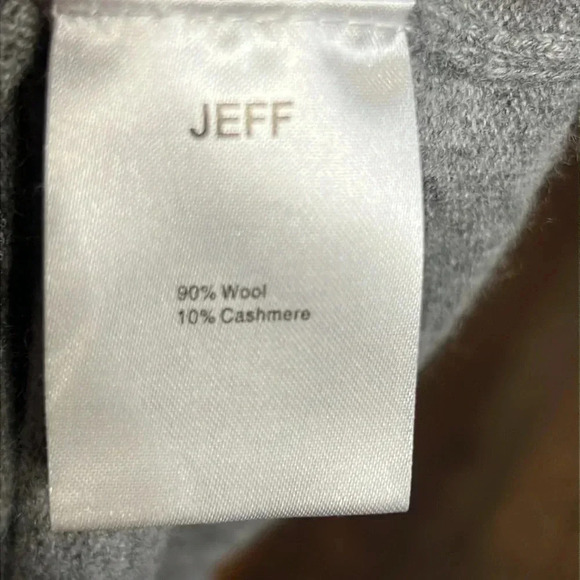 Jeff Womens sweater stars 3 gray 90% wool 10% cashmere warm winter soft sequins - Picture 4 of 8